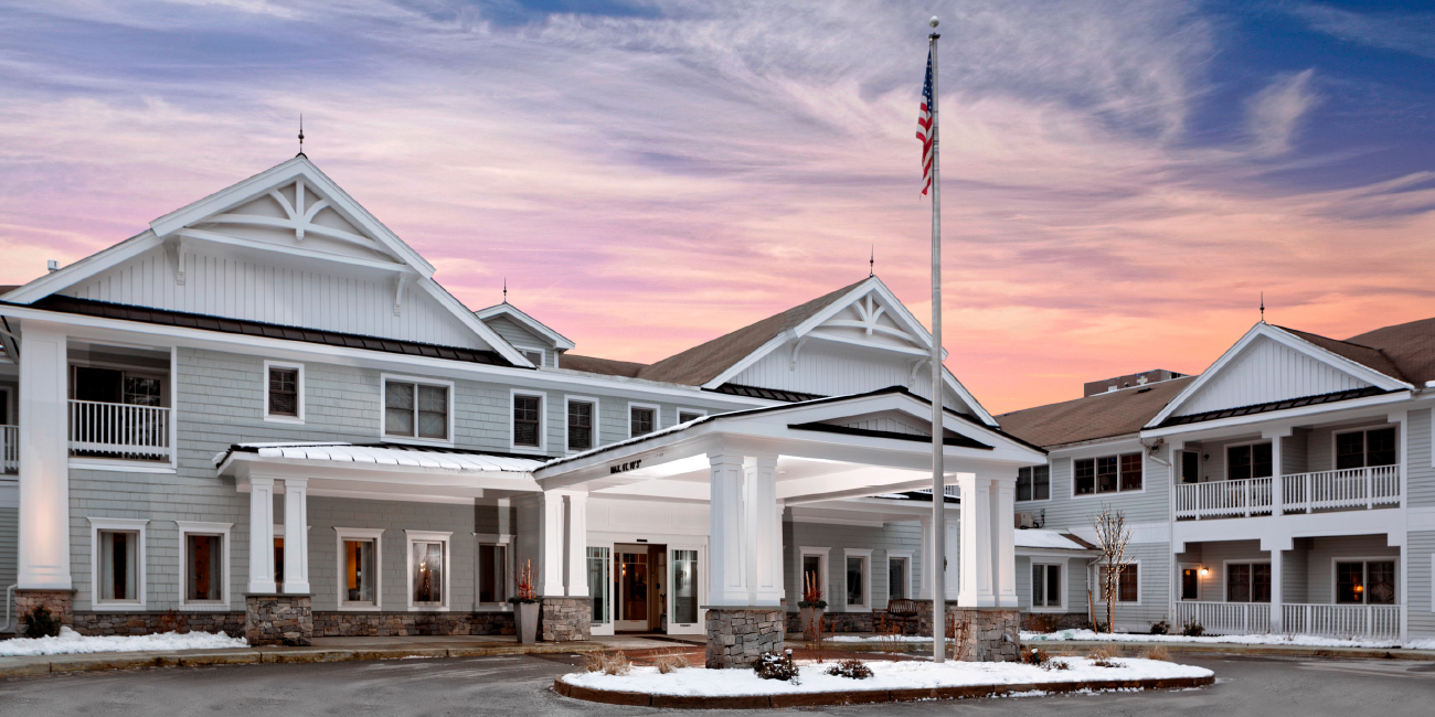 exterior shot of Maplewood at Weston senior living community