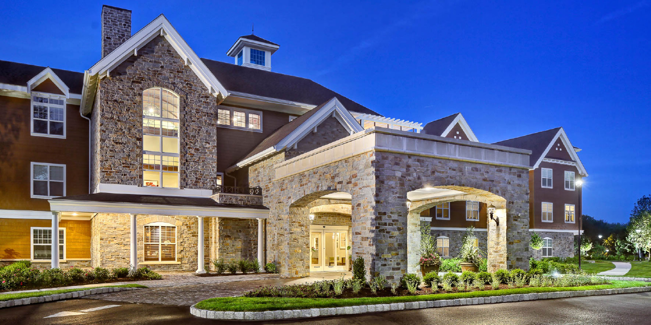 exterior shot of Maplewood at Stony Hill senior living community