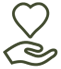 icon of hands holding a heart